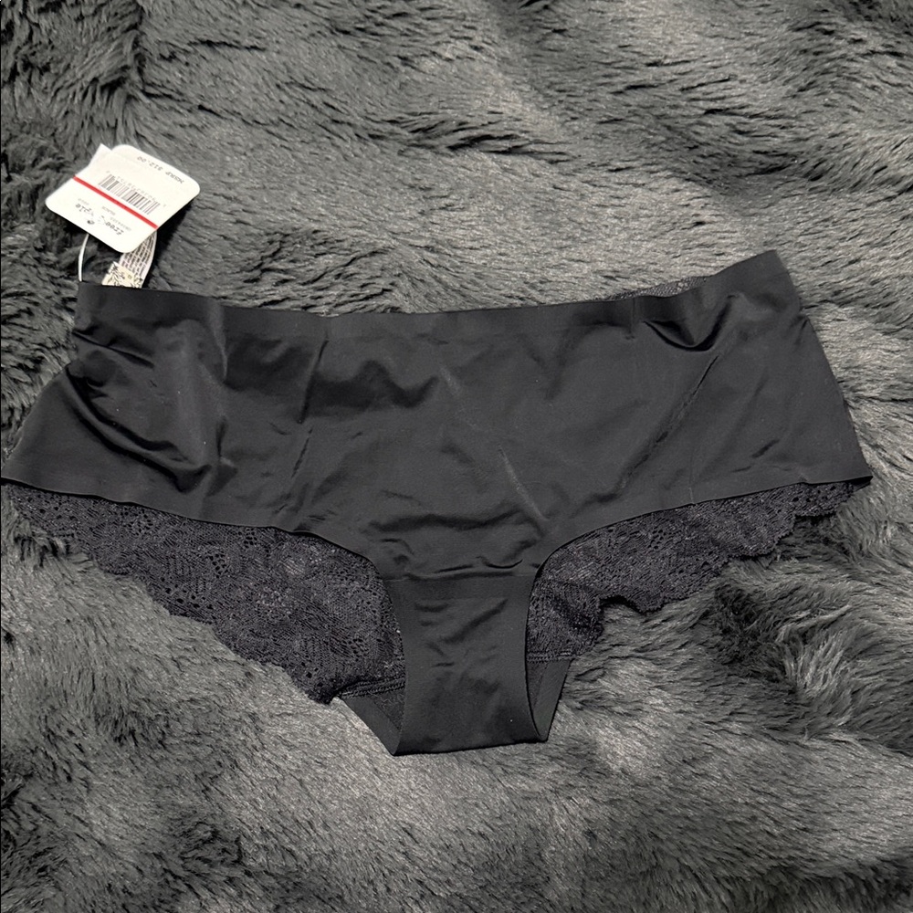 NWT FP Black lace briefs size XS